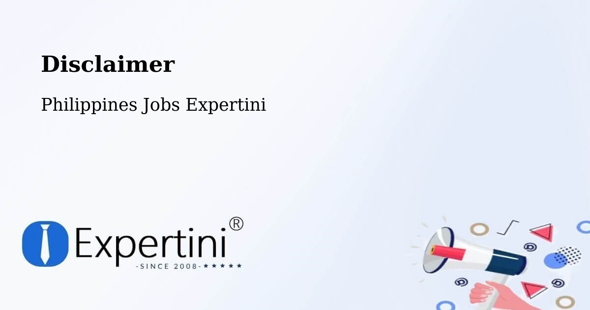 Disclaimer – Dodan - Philippines Jobs Expertini
